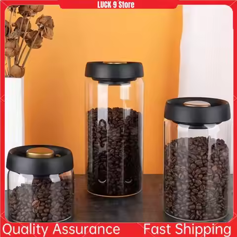 Coffee Beans Vacuum Sealed Tank Household Moisture-Proof Air Extraction Airtight Container Food Stor
