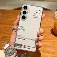 1pc Unique Spooky Halloween Ghost Design Transparent TPU Phone Case Compatible With Apple 16 Pro Max