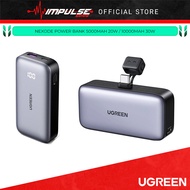 UGREEN Nexode Power Bank (5000Mah-10000Mah) Two-Way Fast Charging / Built-In Usb-C Connector & Kicks