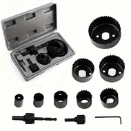 11pcs 16pcs Hole Saw Kit, Durable Carbon Steel Metal Circle Power Drill Hole Cutter For Wood, PVC, P