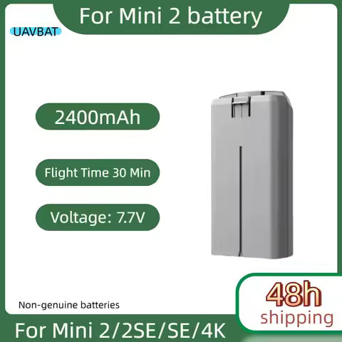 The new Mini 2 Intelligent Flight Battery has a long battery life of 2400mAh and is suitable for Min