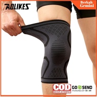 AOLIKES Knee Protector Knee Support Pad Brace Fitness Gym 1 Pair l (42-47) - A-7718 - Black - D2HR0E