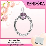 Pandora Latest S925 Pure Silver Jewelry Package Duty Free Pandora Moments Small Pink Pavé O Pendant