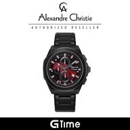 [Official Warranty] Alexandre Christie 6645MCBIPBARE Men's Black Dial Stainless Steel Strap Watch
