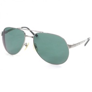 狀況極佳 □Cartier復古 Santos Dumont 水滴形太陽眼鏡，銀色鏡框，綠色鏡片，59□16，含近視鏡片，附防塵袋，法國製造，男士款。