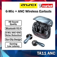 Awei TA11 ANC 6 Mic Wireless Earbuds ENC Noise Cancellation Awei Bluetooth Earbuds Awei Earbuds T28