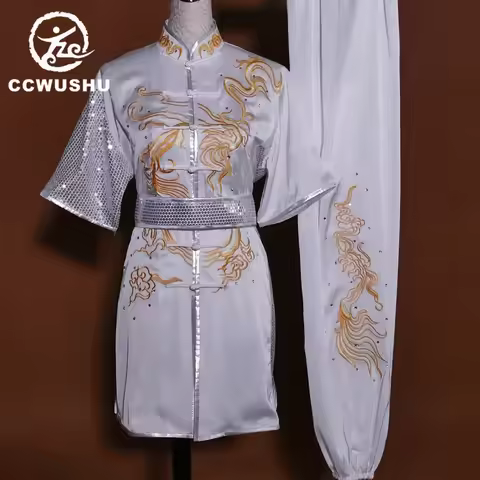 Tailor-Made Wushu Clothes Changquan Uniform Martial Arts Competition Kungfu Embroidered Traditional 
