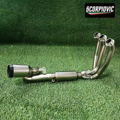 Full Exhaust System Modify Motorcycle Escape For CFMOTO 675SR-R 675SRR 675NK 2024-2025 Racing Front 