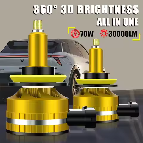 Carshark Turbo H7 H11 Led Bulb Headlihght 360 12V H1 H8 H9 Car Lights Bi Projector 9005 Hb3 9006 Hb4