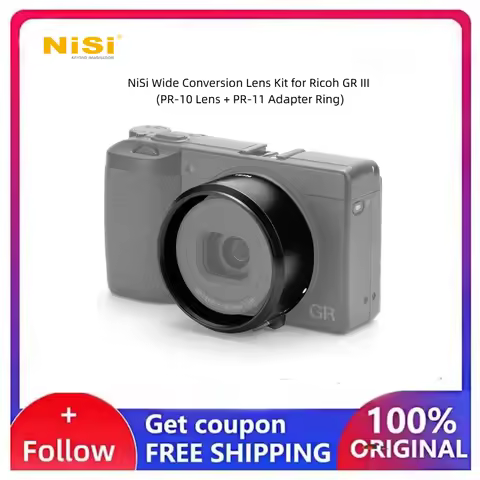 NiSi Wide Conversion Lens Kit PR-10 PR-11 For Ricoh GR III 0.78x Wide Angle 21mm Equivalent 49mm Thr