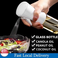 【SG STOCK】230ml Olive Oil Sprayer Wide Opening Oil Sprayer Bottle Olive Oil Glass Pump Spray Bottle for Air Fryer