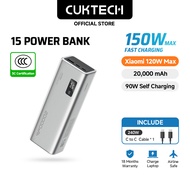 CUKTECH 150W Fast Charging 20000mAh Powerbank Xiaomi 120W Max Samsung 45W iP16/15/14 Laptop & Phone 