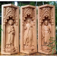 Catholic Altar - Mini Foldable Wooden Altar Set la vang giuse and God of Mercy MS 10 - Catholic gift