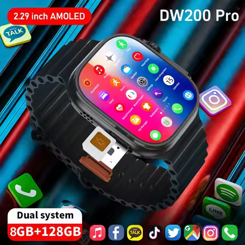 DW100 Pro Updated DW200 Pro 5G LTE Full Netcom Android 13.0 Smartwatch Smart Watch With Rotary Camer