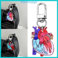 Fine Heart Anatomy Keychain Ornament Educational Heart Keychain Charm Featuring Human Anatomy for Sc