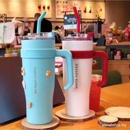 Big Mac Thermos Cup Handle Portable American Coffee Cup Office Car Car Cup Large Capacity Straw Wate