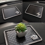 Base Anti-slip Mat Car Dashboard CHNEL CROWN Bling Bling Frame MEDIUM 18 x 14cm