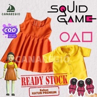 SQUID CLOTHES CHILDREN'S SUITS GAMESQUIDS 1-7 YEARS Squid Game Doll Costume/s Viral Clothes/s Squid 