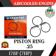 Piston Ring 0.25 178F Aircooled Diesel Engine 7HP