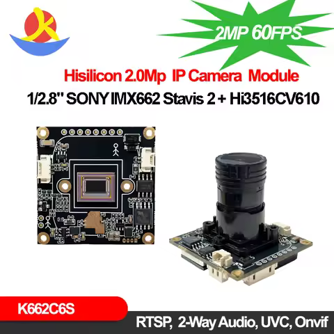 1080P Imx662 Stavis2 IP Camera Module 60Fps Starlight F0.95 Lens Low Light Smart Webcam Onvif Rtsp U
