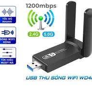 USB wifi receiver Gu-tek WD46 1200mbps 2 antennas upgrade WiFi to 5G for pc laptop 2.4G 5G frequency