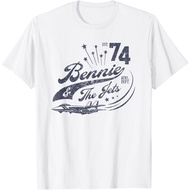 Elton John Bennie & The Jets Adult T-Shirt Fashion Tops for Boys and Girls Distro Ages 1 2 3 4 5 6 7