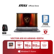 MSI NOTEBOOK VECTOR A16 HX A8WHG-020TH |16"(QHD+) | IPS | Intel Core Ultra 9 285H | NVIDIA GeForce R