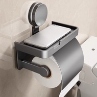 Suction Cup Aluminum Alloy Toilet Paper Holder toilet Roll paper Rack Bathroom Kitchen Paper Holder 