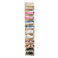 Plain hanging shoe rack with 11 layers of full plywood base WITHOUT ZIPPER, size 27, 12, 150cm