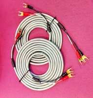 日本/Canare 2ⅹ2.5mm² AWG13 Speaker Cable 純銅喇叭線+純銅Y插頭(2條 每條3m/長)
