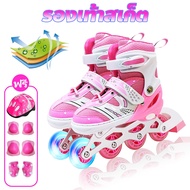 New Model*4-Wheel Roller Skates Blades Men And Women 5 Colors 3 Sizes S/M/L 1 Set Of Protective Equi