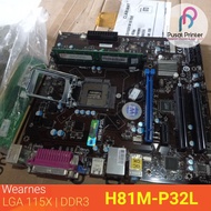 Wearnes H81M CPU Motherboard/Mainboard - P32L Socket LGA 1155 DDR3