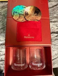 🔥全新Hennessy 軒尼詩龍年限量版玻璃杯連杯墊🔥🔥