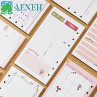 AENEH Paper Refill Agenda Stationery A5 A6 Monthly Weekly Daily Planner Binder Inner Pages