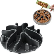 cambk Slow Feeder Cat Bowl Insert with Dog/Cat Food Scoop, Silicone Slow Eating Bowls for Small Breed Dog with Suction Cups, Compatible with Regular and Elevated Cat/Dog Bowls for Wet/Dry Food