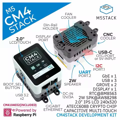M5Stack CM4Stack Development Kit (CM4104032) Powered By Raspberry Pi