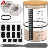 Sourdough Starter Jar Kit 900ml Sourdough Starter Container Glass Sourdough Fermentation Jar Wide Mo