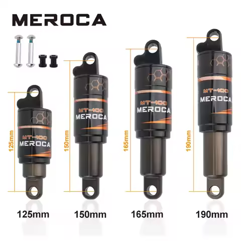 MEROCA Bicycle Rear Shock Absorber 125/150/165/190mm Electric Scooter Shock Absorber Mountain Bike O