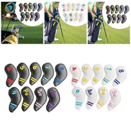 Dovewill 9x Golf Club Head Covers Travel Case Dustproof Protector Fits Most Club Colorful