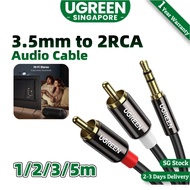 UGREEN 3.5mm to RCA Cable RCA Male to Aux Audio Adapter HiFi Sound Headphone Jack RCA Y Splitter RCA Auxiliary Cord 1/8 to RCA Connector