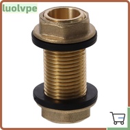 LUOLVUO Tube Adaptor, Brass G1/2 G3/4 G1 Male Bulkhead Fitting, Water Tank Adapter Hose Fitting Wate