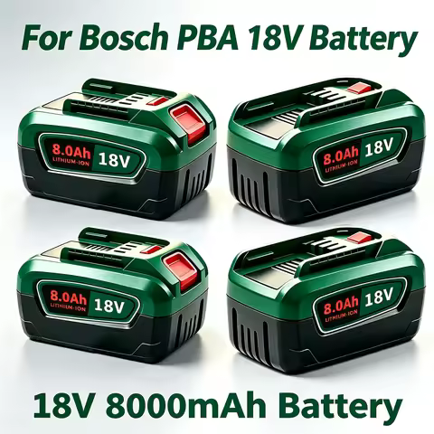 8000mAh For Bosch PBA Rechargeable Battery 18V For Bosch Power Tools AL1880CV AL1810CV AL18815CV AL1