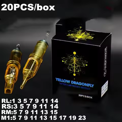 20PCS Tattoo Needle Permanent Makeup Cartridge Needles For Tattoo Machine Kit Eyebrow Needle RL/RS/R