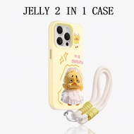 GANTUNGAN Jelly 2 In 1 Duck Wedding Dress Yellow Case Xiaomi 15T Pro F7 poco M7 Plus C85 C71 C75 C65