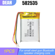 3.7V 600mAh 582535 602535 Lithium Polymer Rechargeable Battery For GPS MP3 LED Light Bluetooth Heads