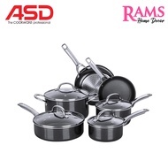 ASD HITECLIFE 10 Pcs Induction Non Stick Cookware Set with Glass Lid