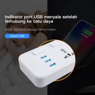 USB Kontak Safe Charger Saklar Adapter Strip Stop 3 ECLE independen Po