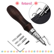 FUTURE1 Leather Edge Trimmer, Trenching Edge Pressing Edge Beveller Groover, Durable 7 In 1 Edge Cut