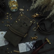 手工牛皮理髮師美髮師花藝師寵物美容師斜挎剪刀包工具包 客製化