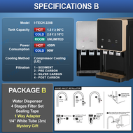 I-TECH Hot Normal Cold Tabletop Water Dispenser Water Purifier Penapis Air 2208 - 4 Stages Antibacte
